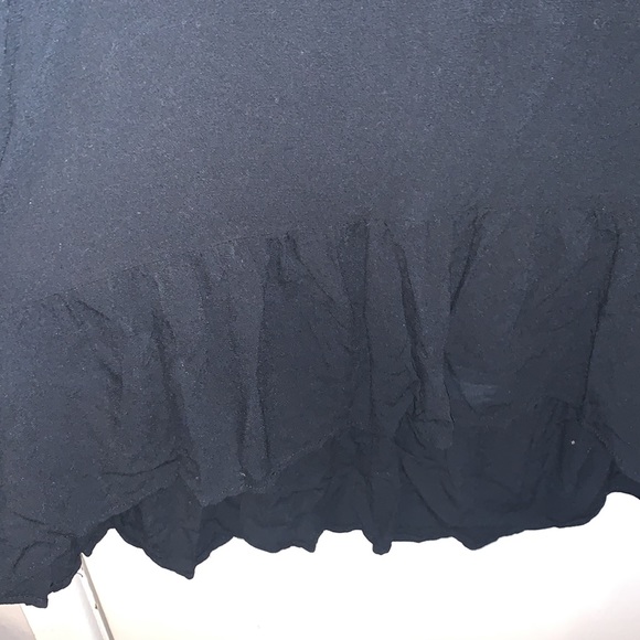 Black bell sleeve peasant style blouse - Picture 3 of 6